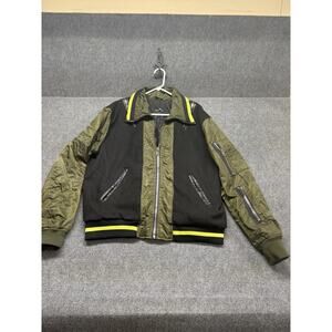 Decibel Varsity Jacket Men’s Size XXL Black Full Zip Grunge